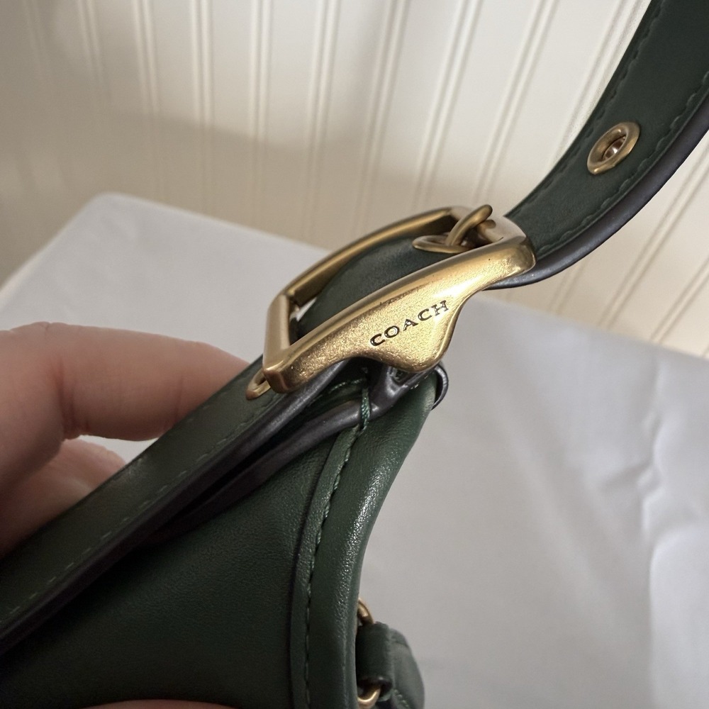 COACH HAMPTONS Re-Edition Leather Hobo Shoulder Bag Purse Hunter Green Ltd. Ed. - Picture 16 of 16